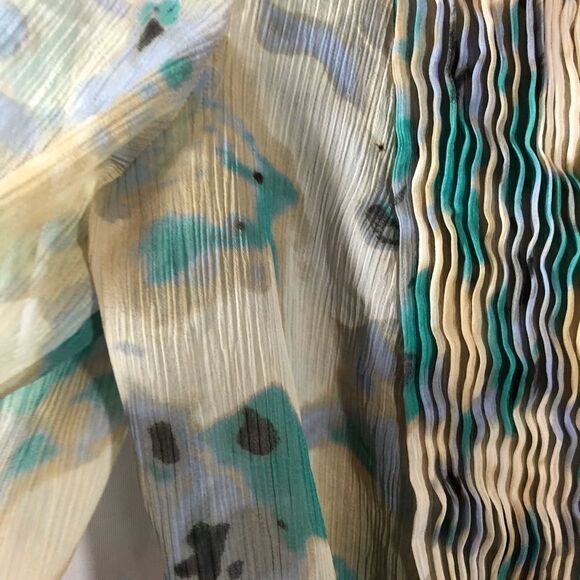 A.N.A. Semi Sheer Blouse with Cinched Waist - Picture 9 of 16